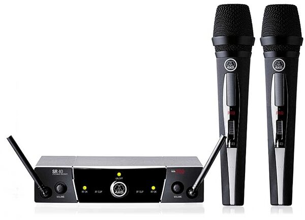 open zoom image for AKG WMS 40 Pro Dual Vocal UHF Diversity Handheld Wireless System, Main