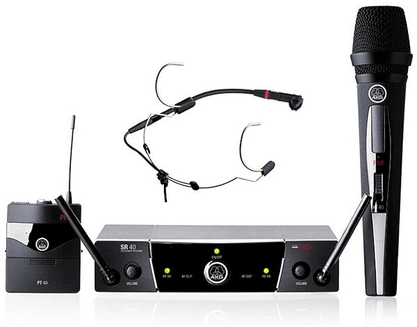 open zoom image for AKG WMS 40 Pro Dual Presenter UHF Diversity Headset/Handheld Wireless System, Main