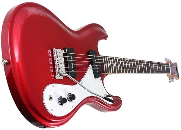 open zoom image for Aria DM380 Diamond Series Electric Guitar, Light Candy Apple Red - Body Closeup
