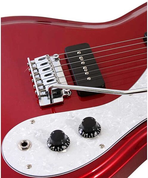 open zoom image for Aria DM380 Diamond Series Electric Guitar, Light Candy Apple Red - Bridge