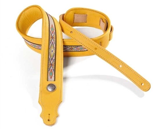 open zoom image for Franklin Southwest Series 2" Leather Guitar Strap, Gold