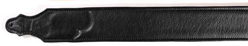 open zoom image for Franklin 3-inch Leather Guitar Strap, Black with Black Stitch
