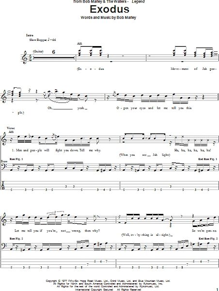 open zoom image for Exodus - Bass Tab, New, Main