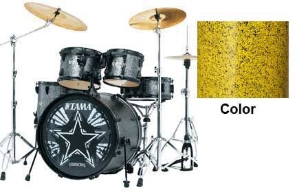 open zoom image for Tama WL52GB Starworks 5-Piece Drum Shell Kit, Yellow Chaos