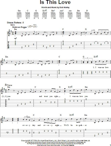 open zoom image for Is This Love - Easy Guitar with TAB, New, Main