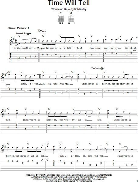 open zoom image for Time Will Tell - Easy Guitar with TAB, New, Main