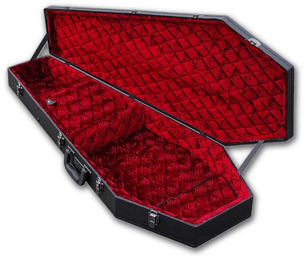 open zoom image for Coffin Case 300VX Universal Extreme Guitar Case, Black with Red Interior