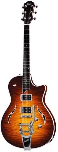 open zoom image for Taylor T3/B Semi-Hollowbody Electric Guitar with Bigsby Tremolo, Tobacco Sunburst