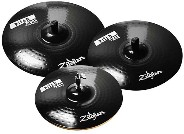 open zoom image for Zildjian ZPB Pitch Black 2 Cymbal Package, Main