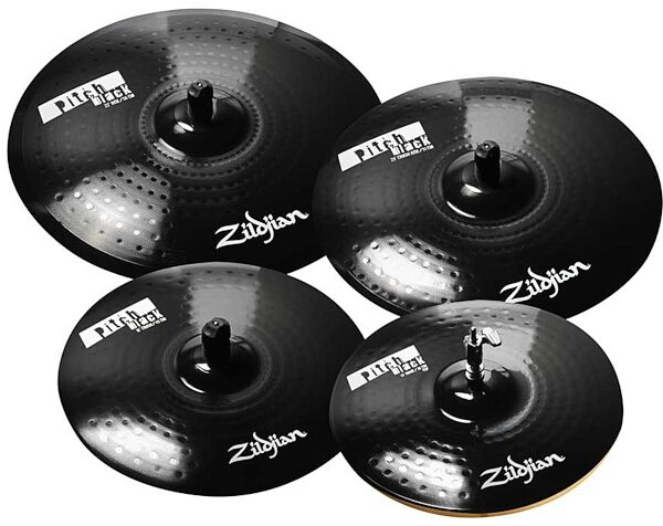 open zoom image for Zildjian ZPB Pitch Black 3 Cymbal Package, Main