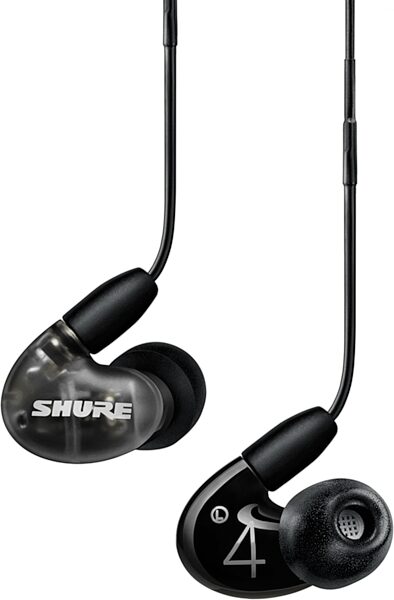 open zoom image for Shure AONIC 4 Sound Isolating Earphones, Black, SE42HYBK+UNI, Open Box (Very Good), Action Position Back