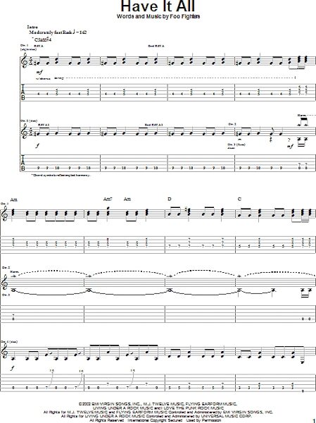 open zoom image for Have It All - Guitar TAB, New, Main