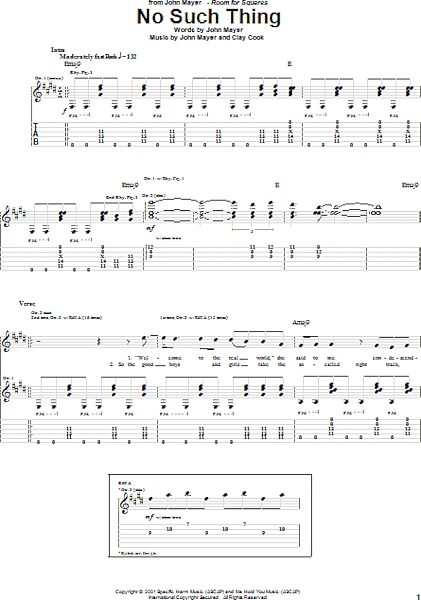 open zoom image for No Such Thing - Guitar TAB, New, Main