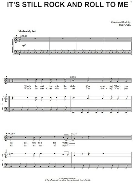 open zoom image for It's Still Rock And Roll To Me - Piano/Vocal/Guitar, New, Main