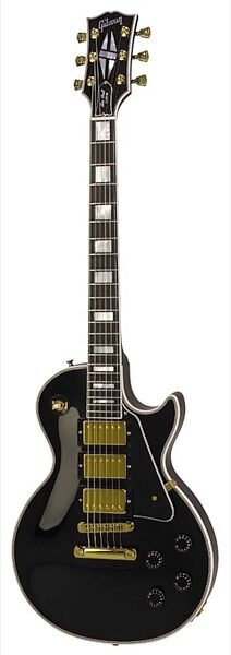 open zoom image for Gibson Les Paul Historic Collection 1957 Custom 3-Pickup Black Beauty Electric Guitar (with Case), Main