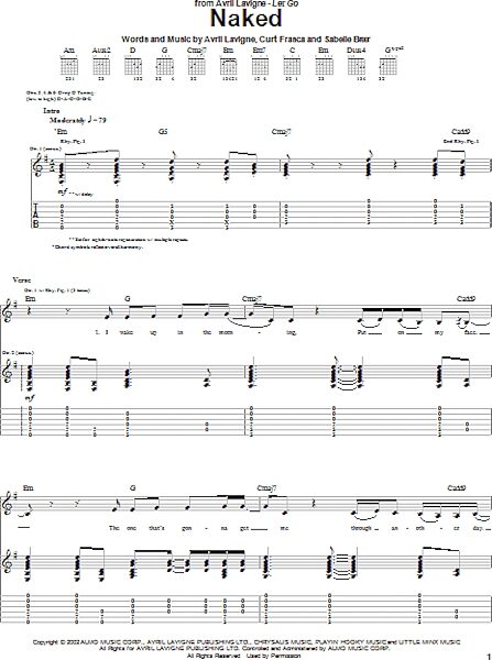 open zoom image for Naked - Guitar TAB, New, Main