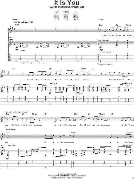 open zoom image for It Is You - Guitar TAB, New, Main