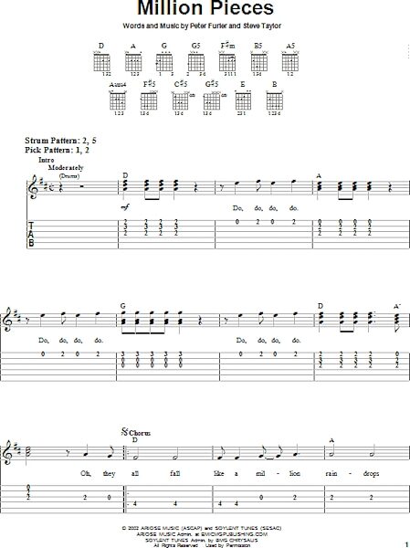 open zoom image for Million Pieces - Easy Guitar with TAB, New, Main