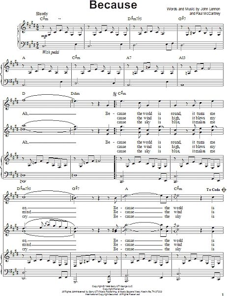 open zoom image for Because - Piano Vocal, New, Main