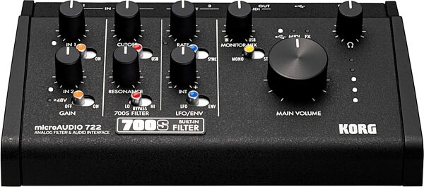 open zoom image for Korg microAUDIO 722 Analog Filter and USB Audio Interface, New, Front