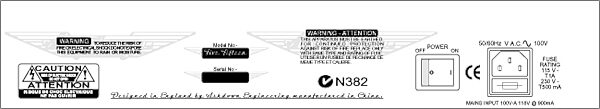 open zoom image for Ashdown Five Fifteen Bass Combo Amplifier (100 Watts, 1x15 in.), Back Panel