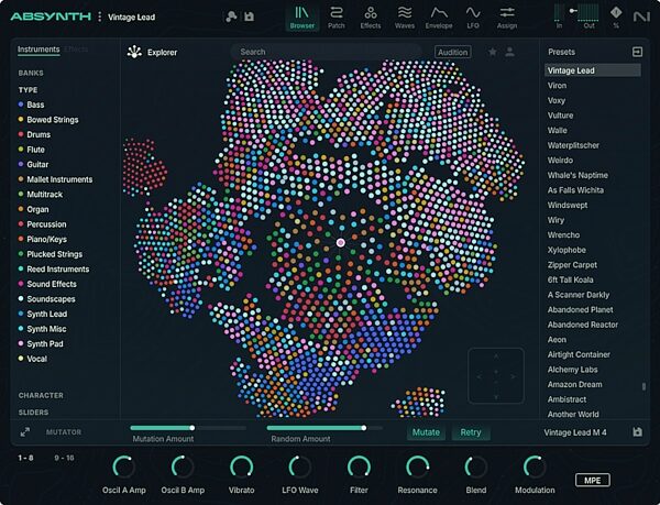 open zoom image for Native Instruments Absynth 6 Software Synthesizer, Digital Download, Action Position Back