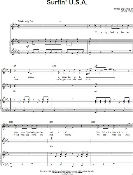 open zoom image for Surfin' U.S.A. - Piano Vocal, New, Main