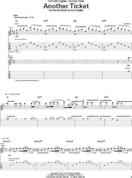 open zoom image for Another Ticket - Guitar TAB, New, Main