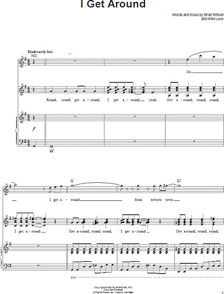 open zoom image for I Get Around - Piano Vocal, New, Main
