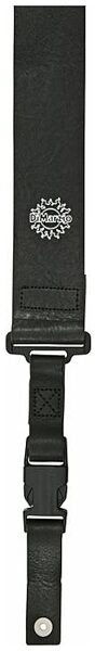 open zoom image for DiMarzio DD2420 Custom Italian Leather ClipLock Guitar Strap, Black, 2 inch, Closeup