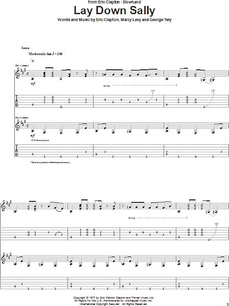 open zoom image for Lay Down Sally - Guitar TAB, New, Main