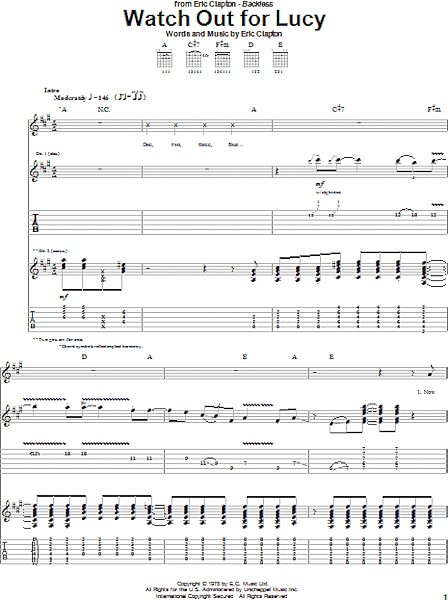 open zoom image for Watch Out For Lucy - Guitar TAB, New, Main