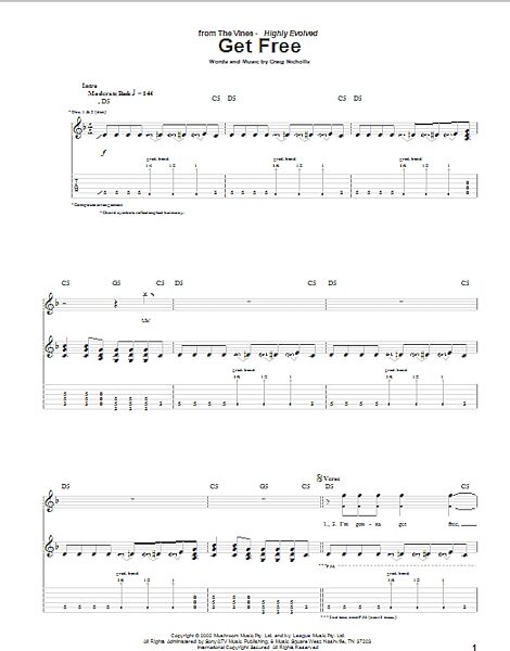 open zoom image for Get Free - Guitar TAB, New, Main
