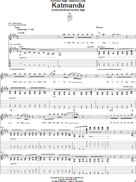 open zoom image for Katmandu - Guitar TAB, New, Main