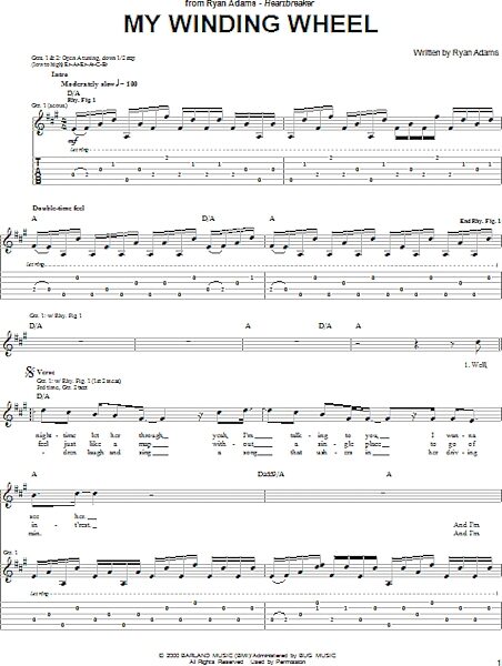 open zoom image for My Winding Wheel - Guitar TAB, New, Main