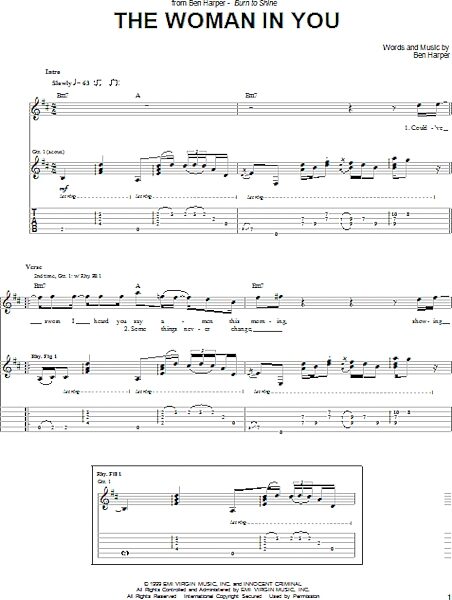 open zoom image for The Woman In You - Guitar TAB, New, Main