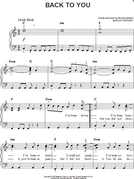 open zoom image for Back To You - Easy Piano, New, Main