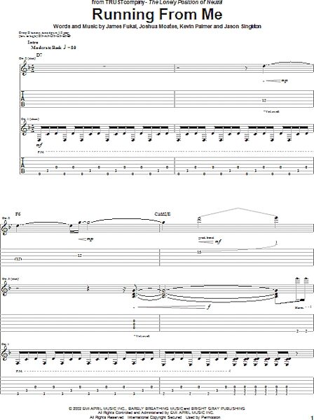 open zoom image for Running From Me - Guitar TAB, New, Main