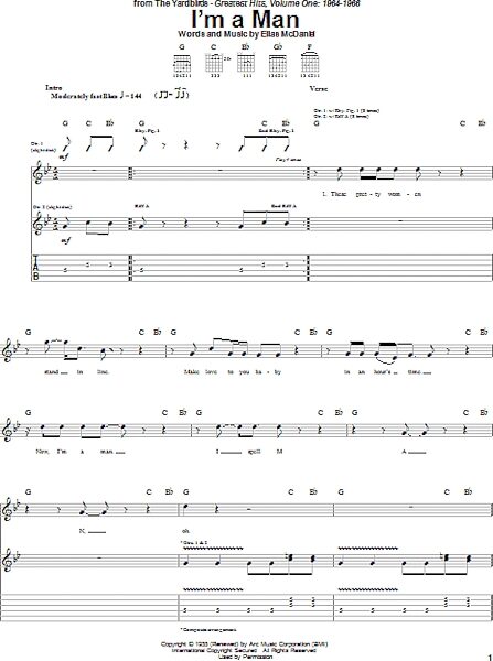 open zoom image for I'm A Man - Guitar TAB, New, Main