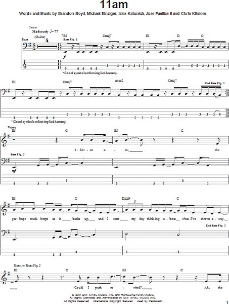 open zoom image for 11am - Bass Tab, New, Main