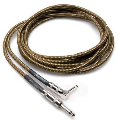 open zoom image for Hosa GTR-500 Tweed Guitar Instrument Cable with Right Angle Plug, 18 foot, GTR518R, Main