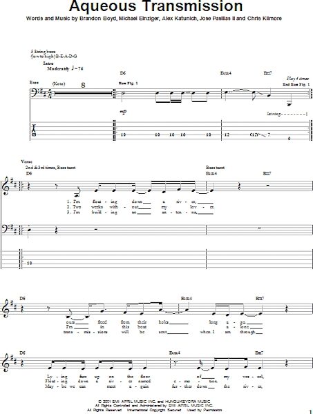 open zoom image for Aqueous Transmission - Bass Tab, New, Main