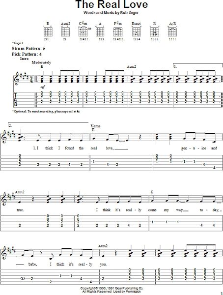 open zoom image for The Real Love - Easy Guitar with TAB, New, Main