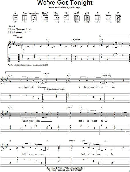 open zoom image for We've Got Tonight - Easy Guitar with TAB, New, Main