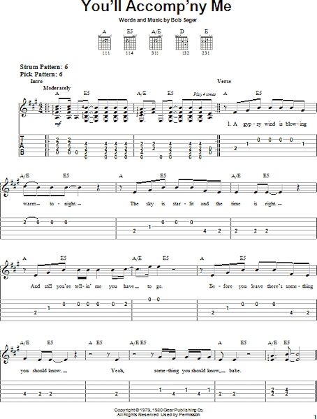 open zoom image for You'll Accomp'ny Me - Easy Guitar with TAB, New, Main