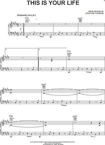 open zoom image for This Is Your Life - Piano/Vocal/Guitar, New, Main
