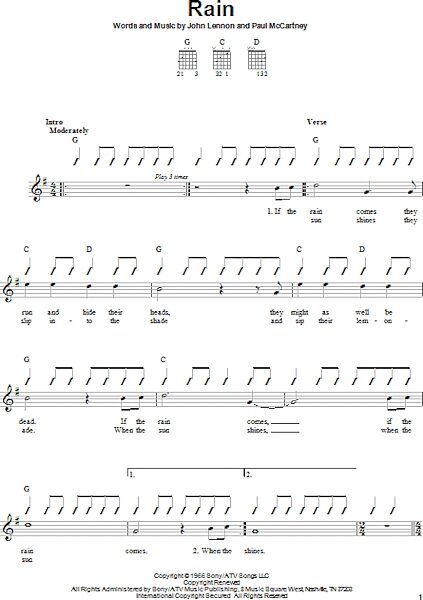 open zoom image for Rain - Easy Guitar, New, Main