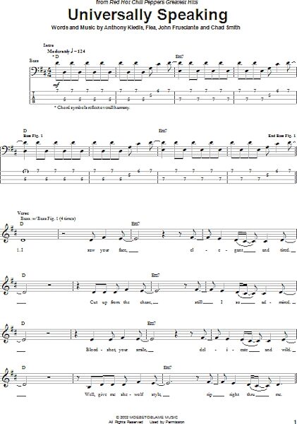 open zoom image for Universally Speaking - Bass Tab, New, Main