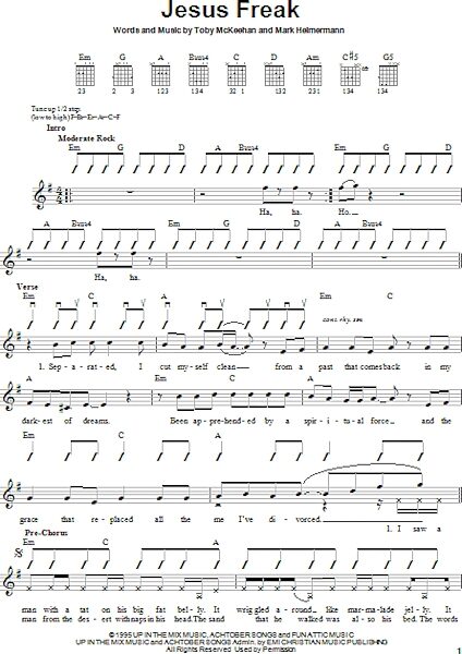 open zoom image for Jesus Freak - Easy Guitar, New, Main