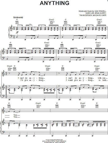 open zoom image for Anything - Piano/Vocal/Guitar, New, Main